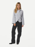 Fenli Striped Shirt - Grey