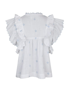 Jayla Embroidery Top - White