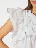 Jayla Embroidery Top - White