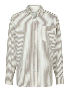 Dalma Crepe Stone Shirt - Brown