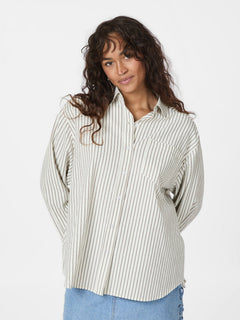 Dalma Crepe Stone Shirt - Brown