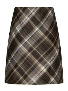 Lunna Check Skirt - Brown
