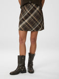 Lunna Check Skirt - Brown