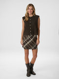 Lunna Check Skirt - Brown