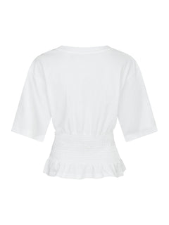 Dray Boxy Smock Tee - White