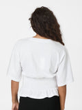 Dray Boxy Smock Tee - White