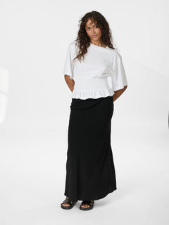 Dray Boxy Smock Tee - White