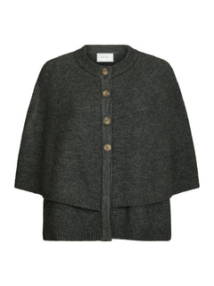 Josei Double Knit Cape - Grey