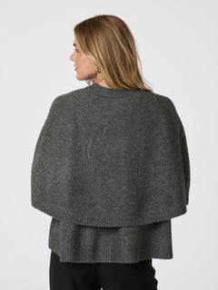 Josei Double Knit Cape - Grey