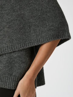 Josei Double Knit Cape - Grey