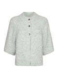 Benuta Fluffy Knit Cardigan - Light Grey Melange