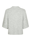 Benuta Fluffy Knit Cardigan - Light Grey Melange