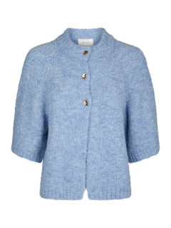 Benuta Fluffy Knit Cardigan - Dusty Blue
