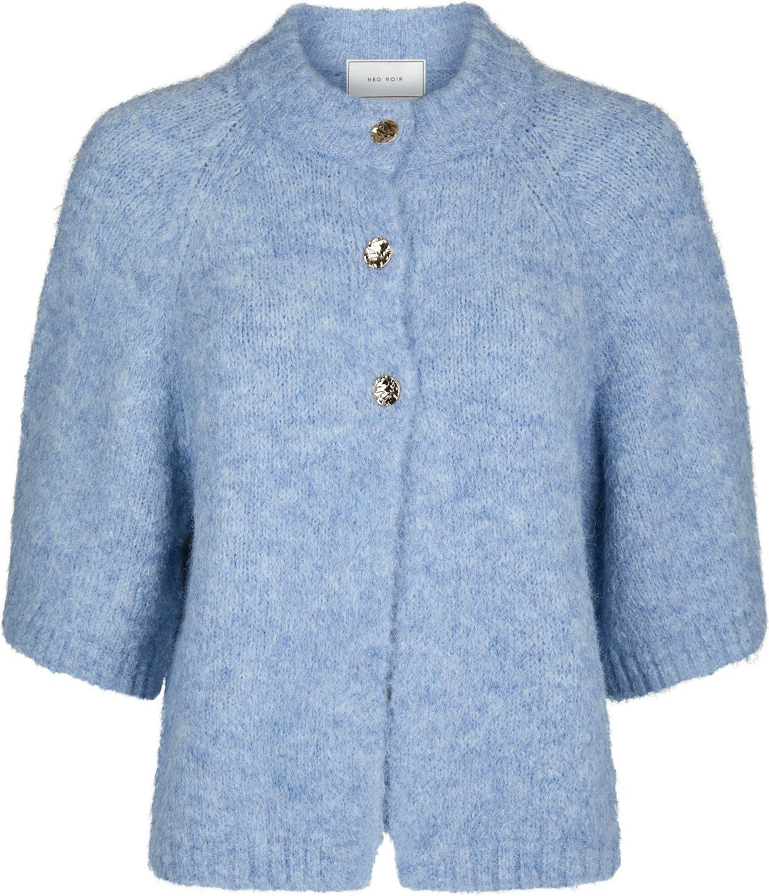 Benuta Fluffy Knit Cardigan - Dusty Blue