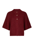 Benuta Fluffy Knit Cardigan - Dark Red