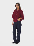 Benuta Fluffy Knit Cardigan - Dark Red