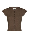 Todda Knit Tee - Brown Melange
