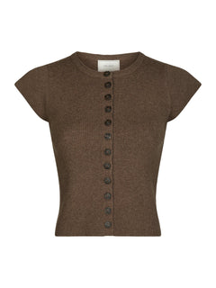 Todda Knit Tee - Brown Melange