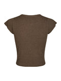 Todda Knit Tee - Brown Melange