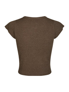 Todda Knit Tee - Brown Melange