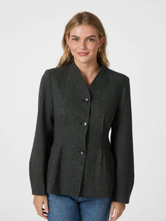 Senara Blazer - Dark Grey Melange