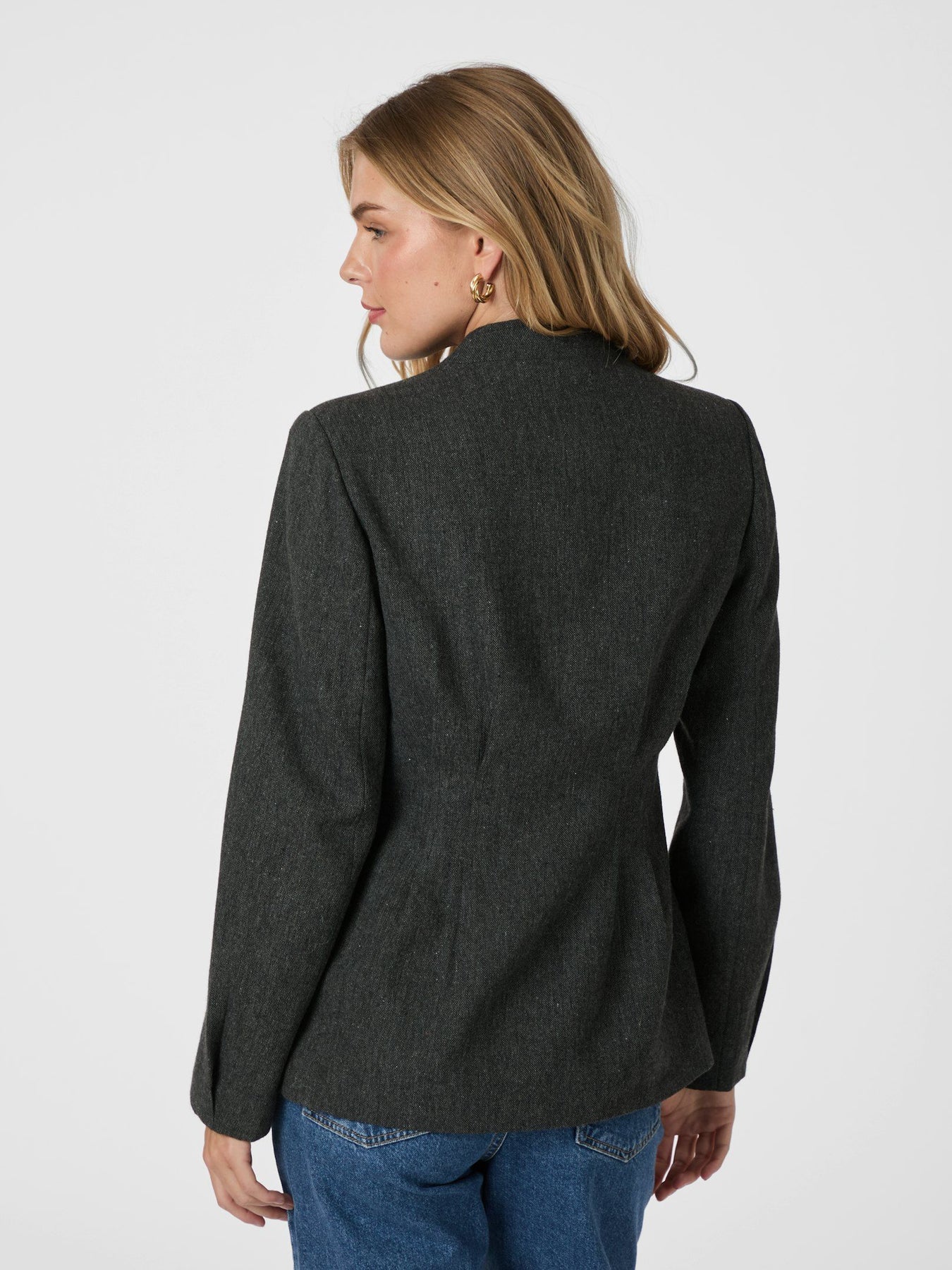 Senara Blazer - Dark Grey Melange