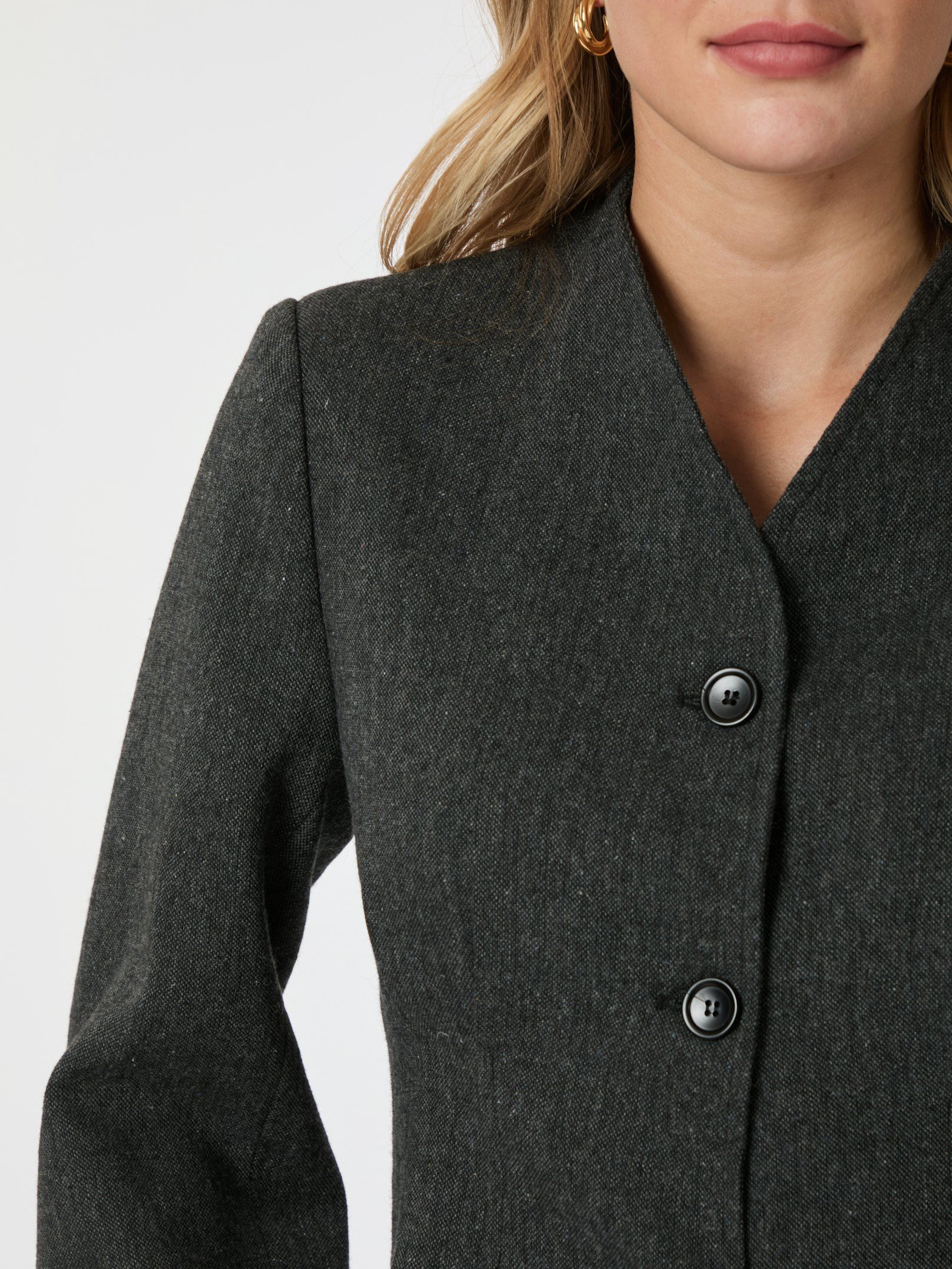 Senara Blazer - Dark Grey Melange