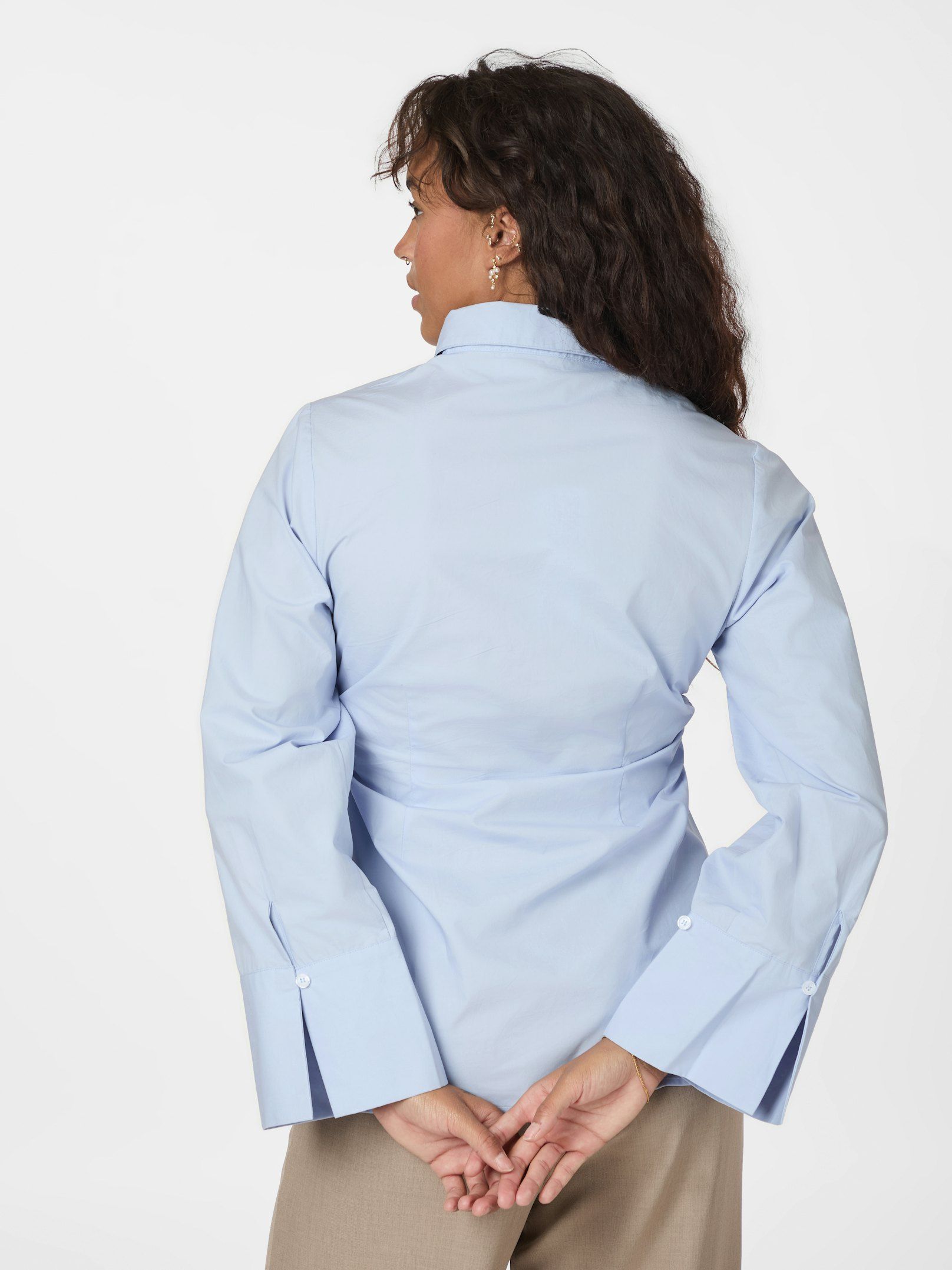 Caroli Poplin Shirt - Light Blue