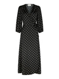 Malinga Dot Dress - Black