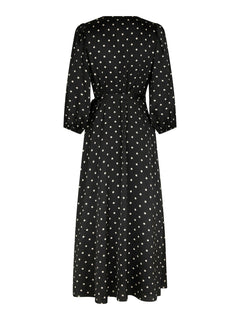 Malinga Dot Dress - Black