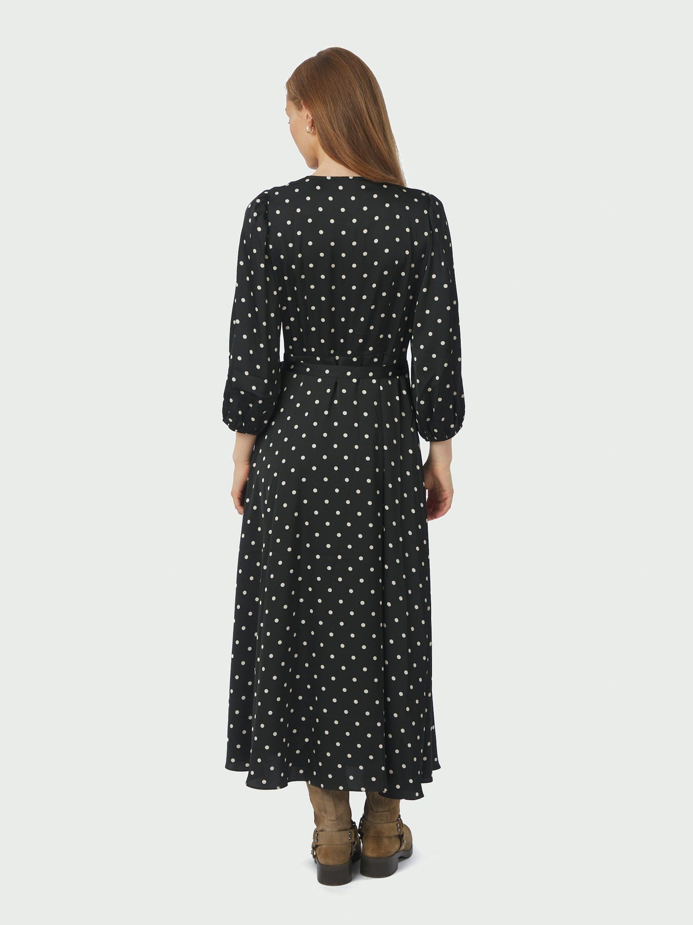 Malinga Dot Dress - Black