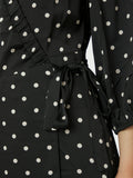 Malinga Dot Dress - Black
