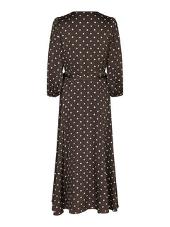 Malinga Dot Dress - Dark Brown