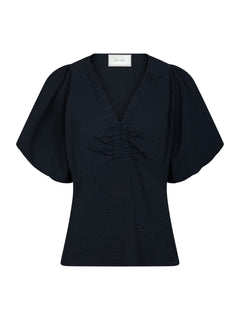 Irina Structure Blouse - Navy