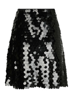 Miva Big Sequins Skirt - Black