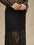 Mariya Lace Skirt - Black