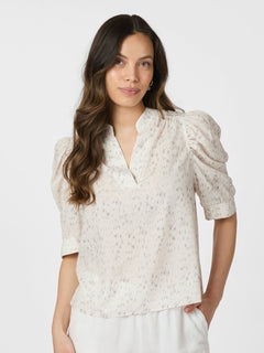 Roella Dull Ditsy Blouse - Off White