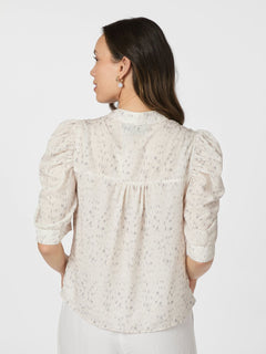 Roella Dull Ditsy Blouse - Off White