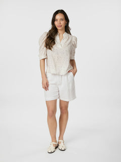 Roella Dull Ditsy Blouse - Off White