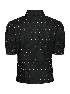 Frannie Dot Shirt - Black