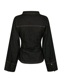 Rabia Denim Shirt - Black
