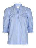 Diana Stripy Stone Blouse - Light Blue