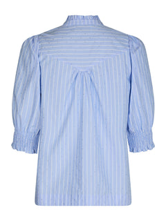 Diana Stripy Stone Blouse - Light Blue