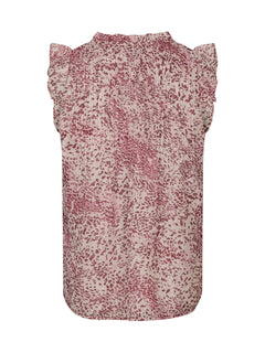 Izar Blur Graphic Top - Evening Rose