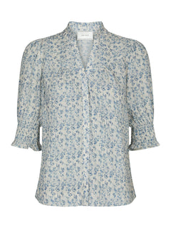 Diana Misty Floral Blouse - Blue