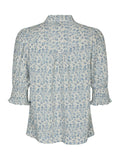 Diana Misty Floral Blouse - Blue