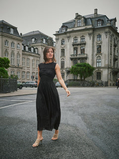 Myrna S Voile Dress - Black