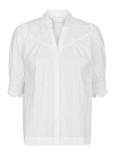 Diana B Dobby Blouse - White