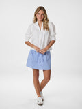 Diana B Dobby Blouse - White