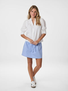 Diana B Dobby Blouse - White